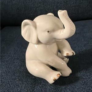 Vintage Lenox -Bone China Baby Miniature Elephant Figurine -Excellent Condition